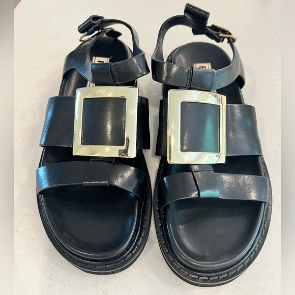 RV Black Chunky Sandals - Picture 5 of 10